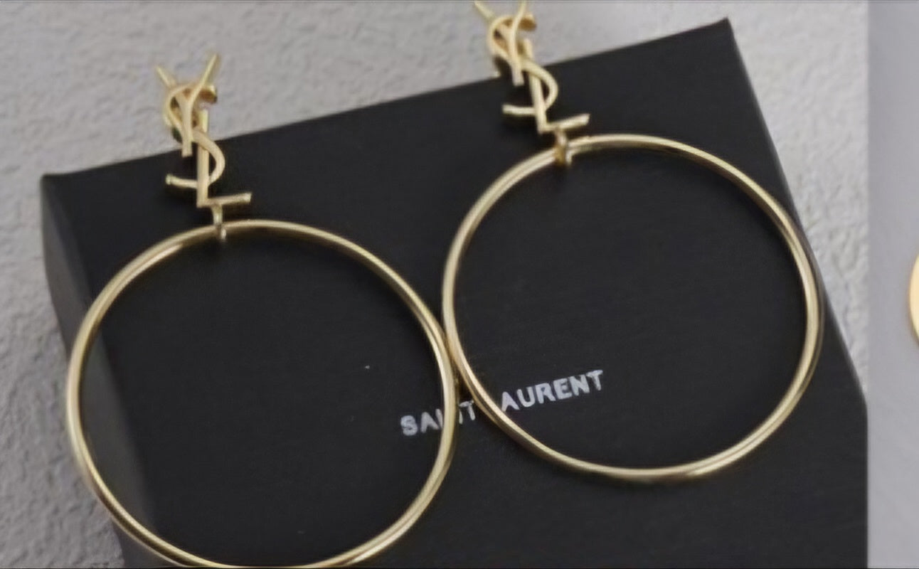 YSL Gold Hoops - Mourimani Beauty & Accessories
