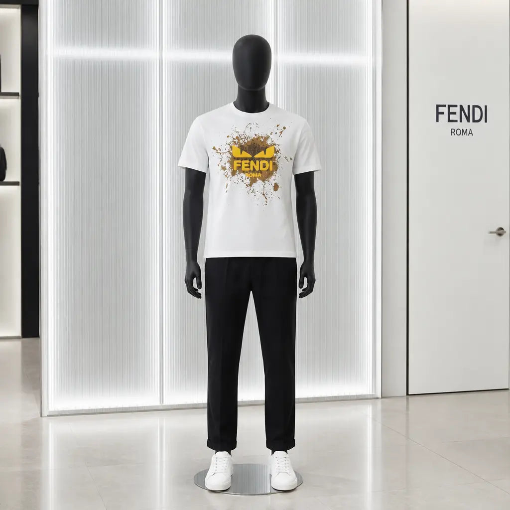 Designer Mens T-Shirts-Fendi *NEW* Mourimani Beauty & Accessories