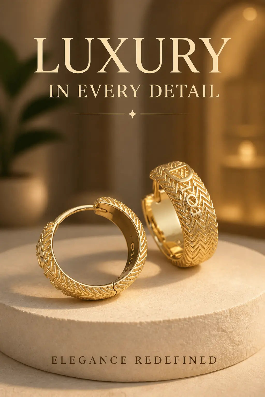 Designer Earrings ~2CM~ *NEW* Mourimani Beauty & Accessories