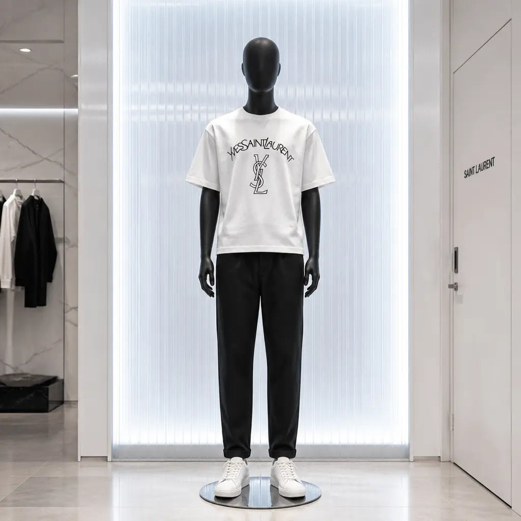 Designer Mens T-Shirts- YSL *NEW* Mourimani Beauty & Accessories