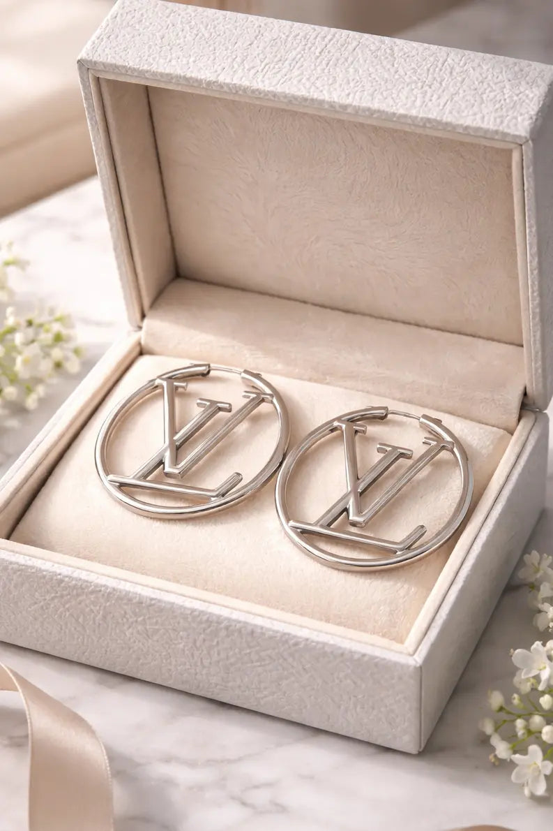 LV Hoops Earrings Large-5CM - Mourimani Beauty & Accessories