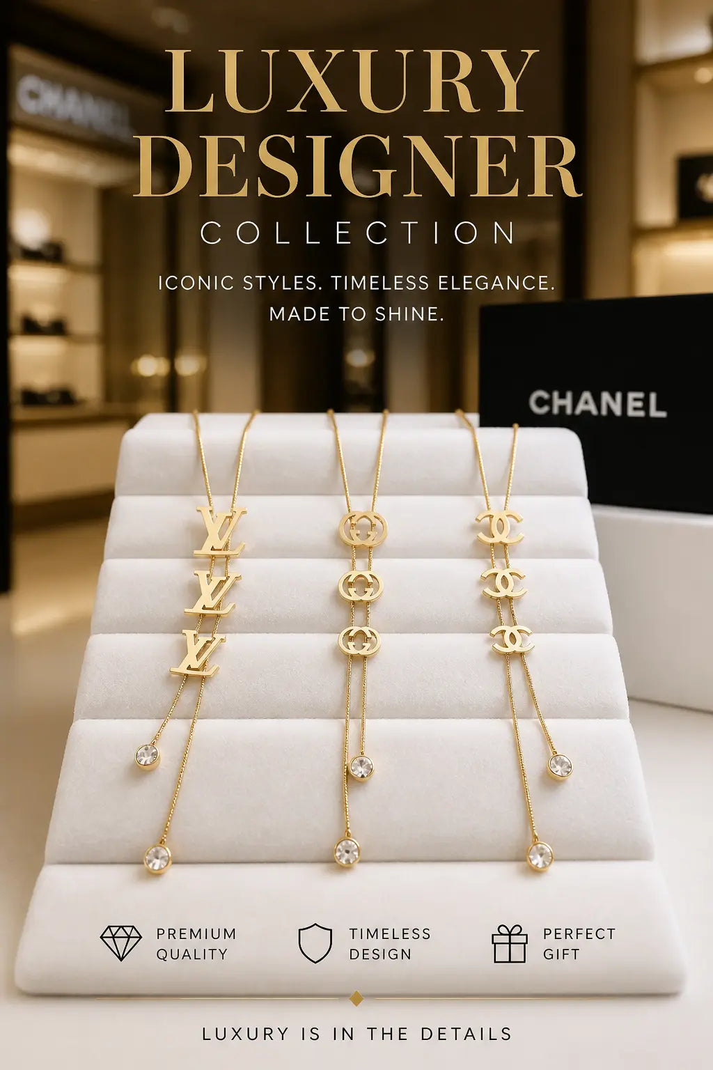Designer Necklace Mourimani Beauty & Accessories