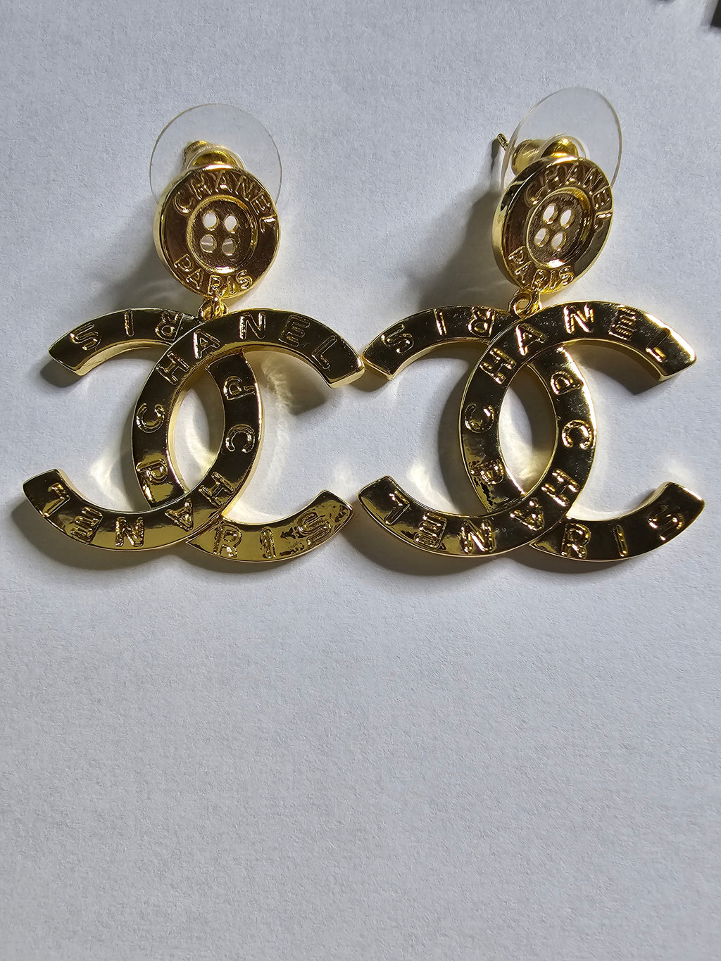 Gold CC Earrings