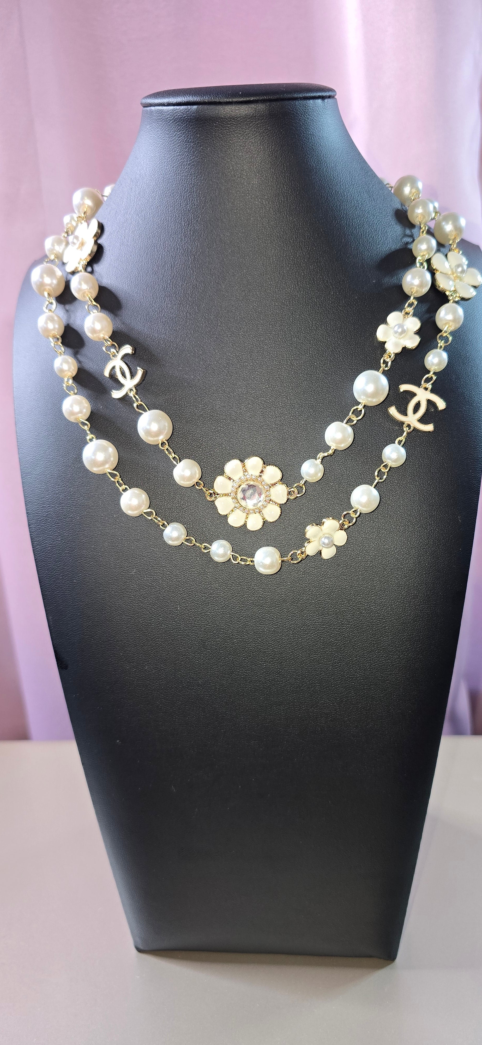 Double Pearl Necklace