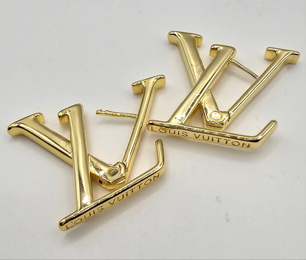 Large LV Signature Earrings