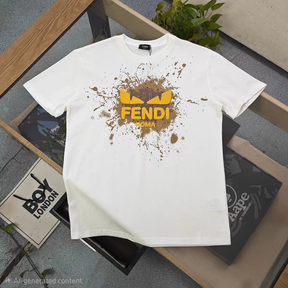 Designer Mens T-Shirts-Fendi *NEW*