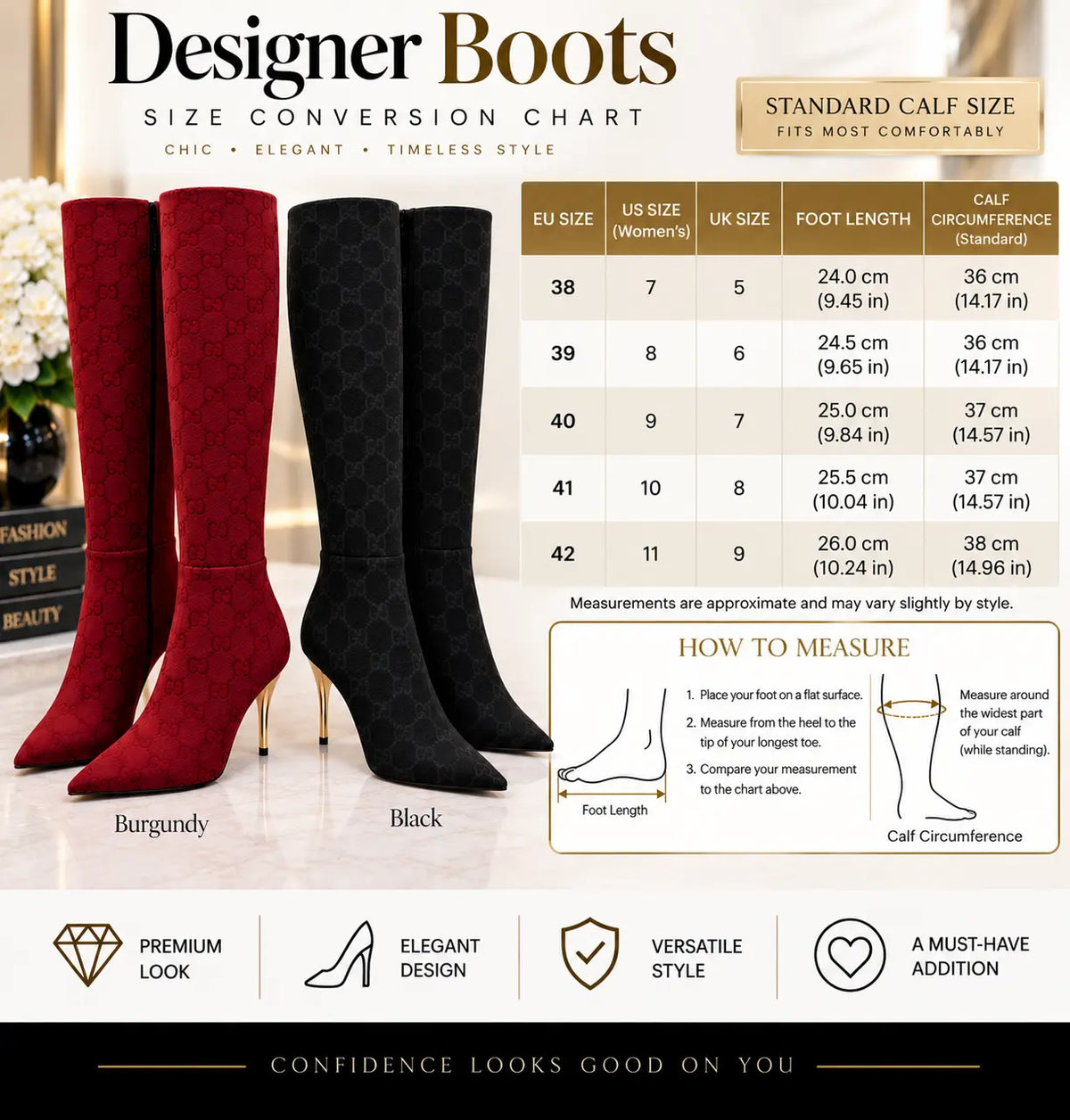 Designer Boots *NEW* Mourimani Beauty & Accessories