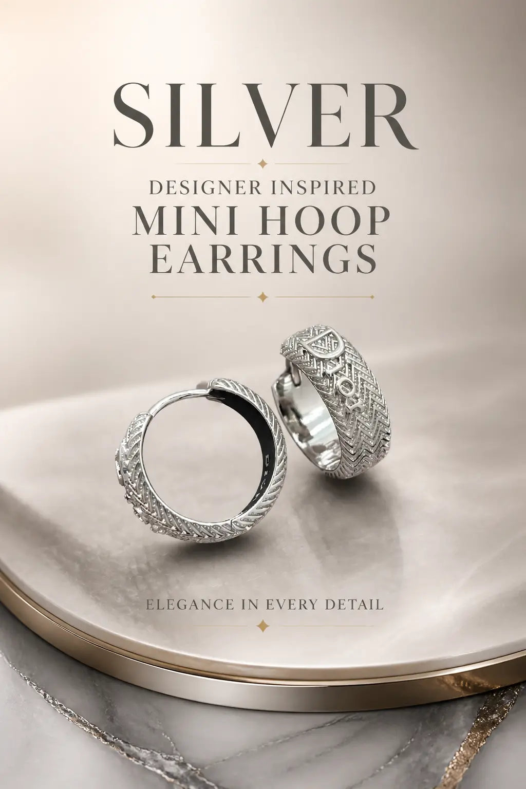 Designer Earrings ~2CM~ *NEW* Mourimani Beauty & Accessories